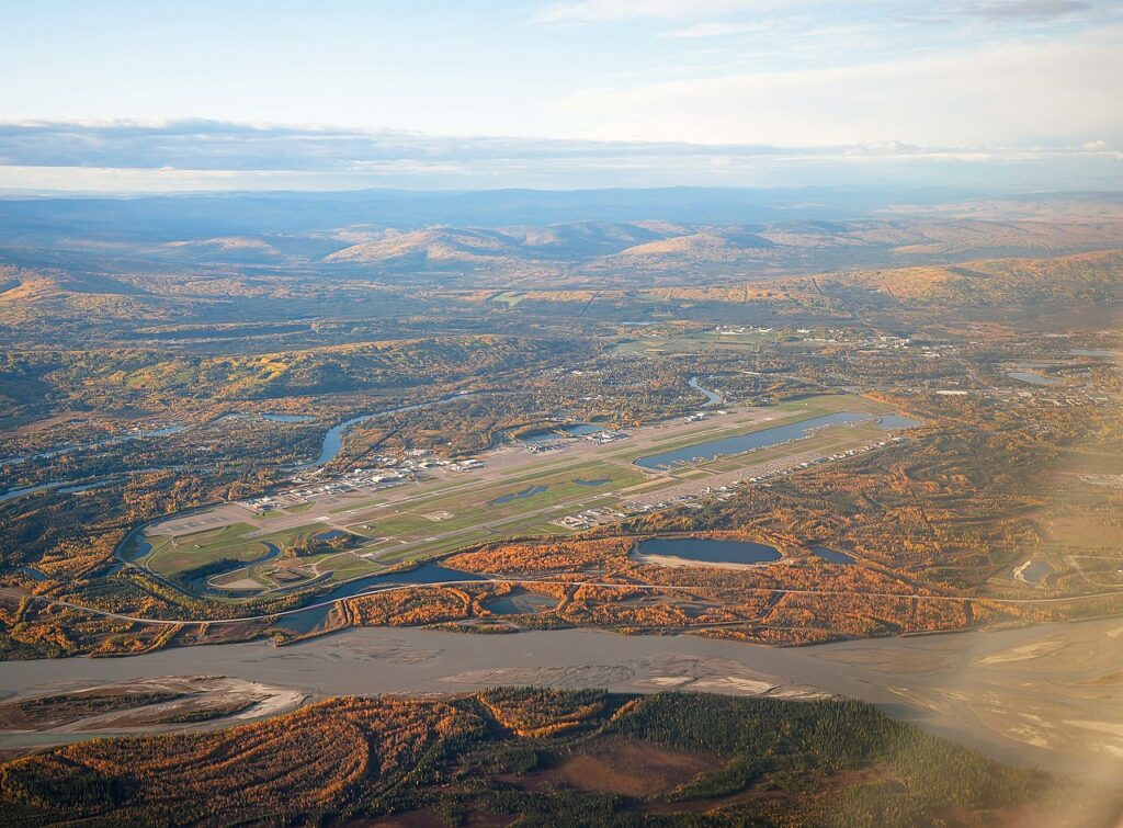 Aerial view of Fairbanks International Airport Quintin Soloviev